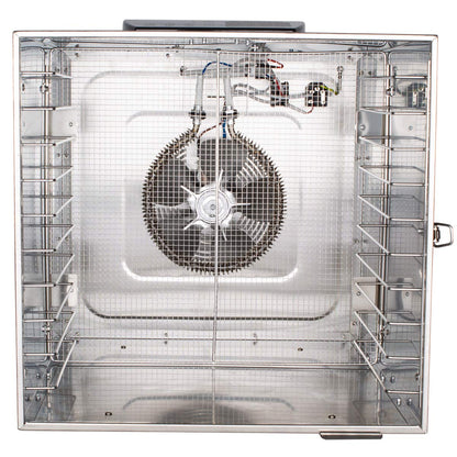 Beeketal 'BDA-15' Dörrautomat aus Edelstahl mit 10 Etagen, Zeitschaltuhr (max. 24h), einstellbarer Temperatur (30-90 °C) und LED Bedienfeld - Profi Gastro Dörrgerät inkl. 10 Einlegegitter